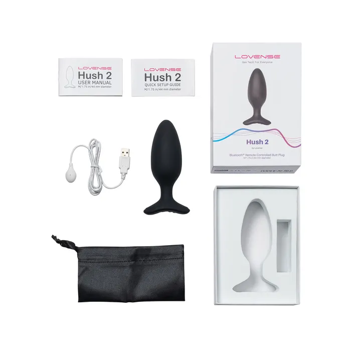 Anal Lovense Hush 2 Appcontrolled Vibrating Butt Plug 175 Inch Lovense