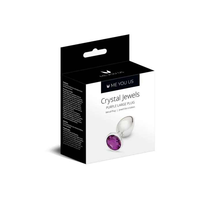Anal ME YOU US Me You Us Crystal Jewels Butt Plug Purple Large