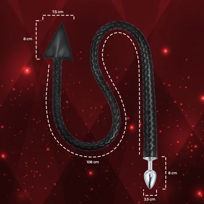 Anal Nocturnal Fantasy Whip With Butt Plug 2 in 1 FRISKY BUSINESS SG