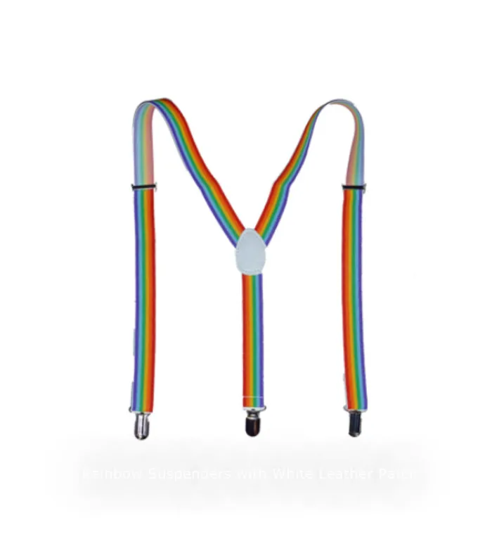 Anal Traveling Tickle Trunk Rainbow Pride Stripe Suspenders
