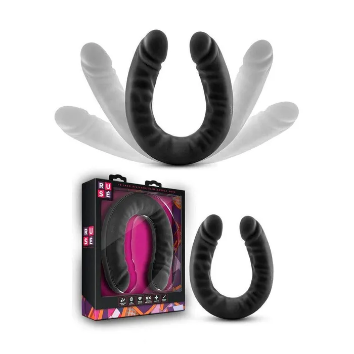 Anal vendorunknown Silicone Double Dong 18 Inch Black Thick