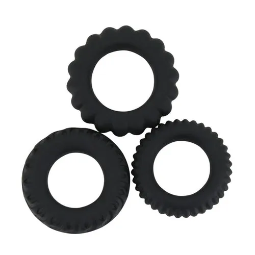 AotoWholesale China Male Sex Toys Everyday Sexy Strong Silicone 3 Piece Cock Ring Set AotoWholesale China Male Sex Toys Everyday Sexy Strong Silicone 3 Piece Cock Ring Set