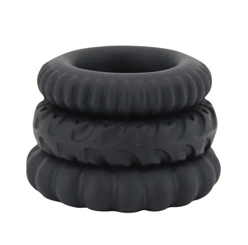 AotoWholesale China Male Sex Toys Everyday Sexy Strong Silicone 3 Piece Cock Ring Set AotoWholesale China Male Sex Toys Everyday Sexy Strong Silicone 3 Piece Cock Ring Set