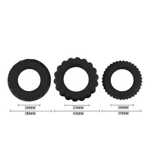 AotoWholesale China Male Sex Toys Everyday Sexy Strong Silicone 3 Piece Cock Ring Set AotoWholesale China Male Sex Toys Everyday Sexy Strong Silicone 3 Piece Cock Ring Set