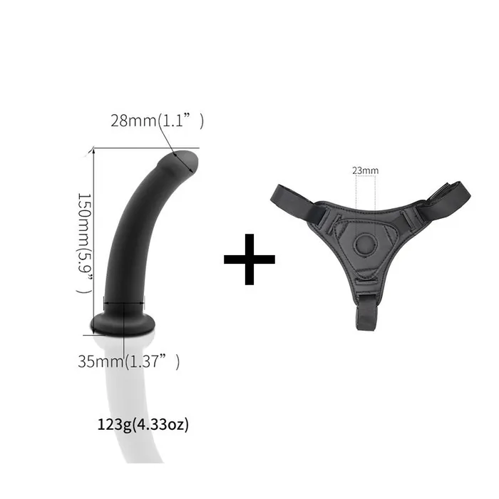 Black StrapOn Dildo FRISKY BUSINESS SG Female Sex Toys