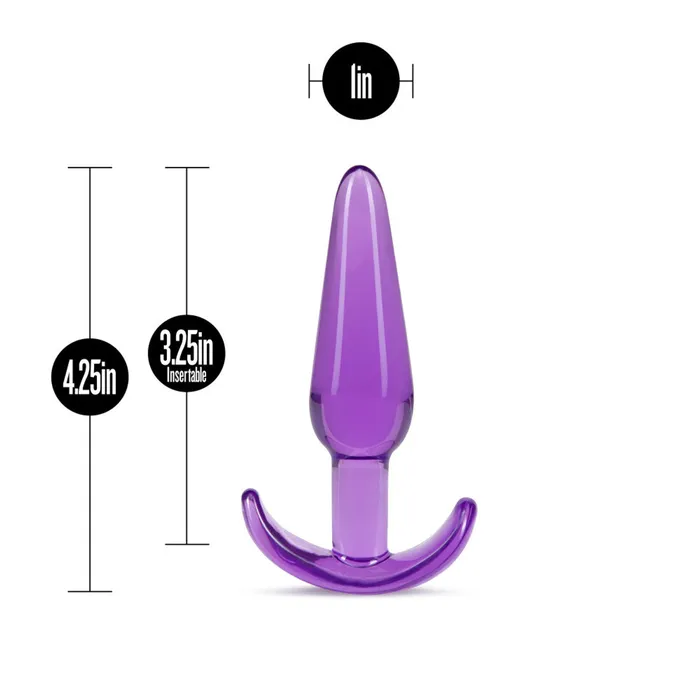 Blush Anal B Yours Slim Tapered SeeThrough Anal Plug Purple Blush Anal B Yours Slim Tapered SeeThrough Anal Plug Purple