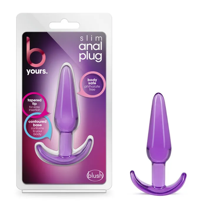 Blush Anal B Yours Slim Tapered SeeThrough Anal Plug Purple Blush Anal B Yours Slim Tapered SeeThrough Anal Plug Purple