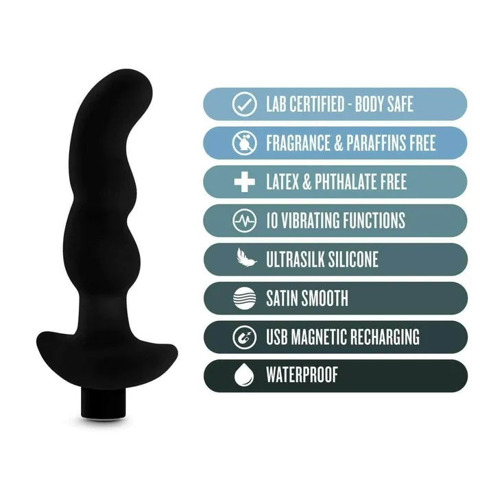Blush Anal Silicone Vibrating Prostate Massager 03 Black