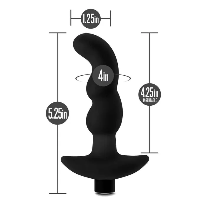 Blush Anal Silicone Vibrating Prostate Massager 03 Black