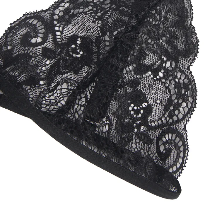 Bra Set 2 Pcs Lace Hollow Out Bra Set with Garter Leg Ring FRISKY BUSINESS SG Male Sex Toys