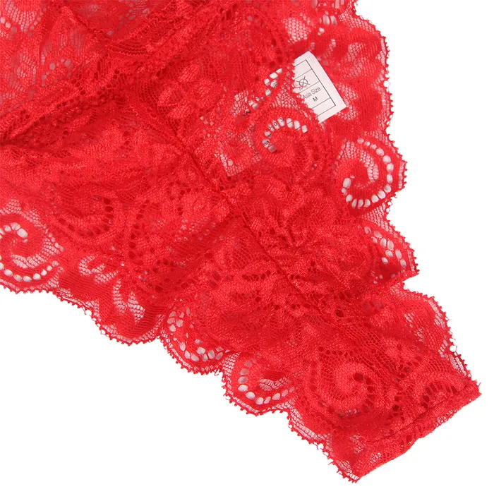 Bra Set 2 Pcs Lace Hollow Out Bra Set with Garter Leg Ring FRISKY BUSINESS SG Male Sex Toys