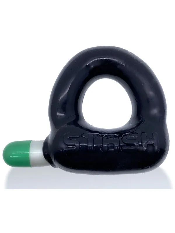 Calvista Oxballs Stash Cockring with Capsule Insert Black Anal