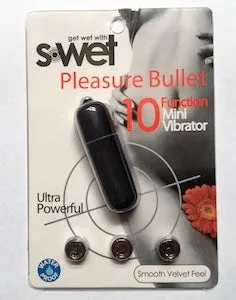 Calvista Vibrators NU Sensuelle SWet Pleasure Bullet Black