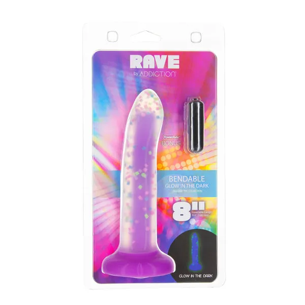 Dildos Addiction Rave by Addiction 8 Bendable Glow in the Dark Dildo