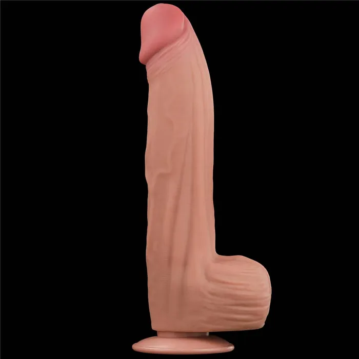 Dildos LOVETOY 12 King Sized Sliding Skin Dual Density Dildo Dong