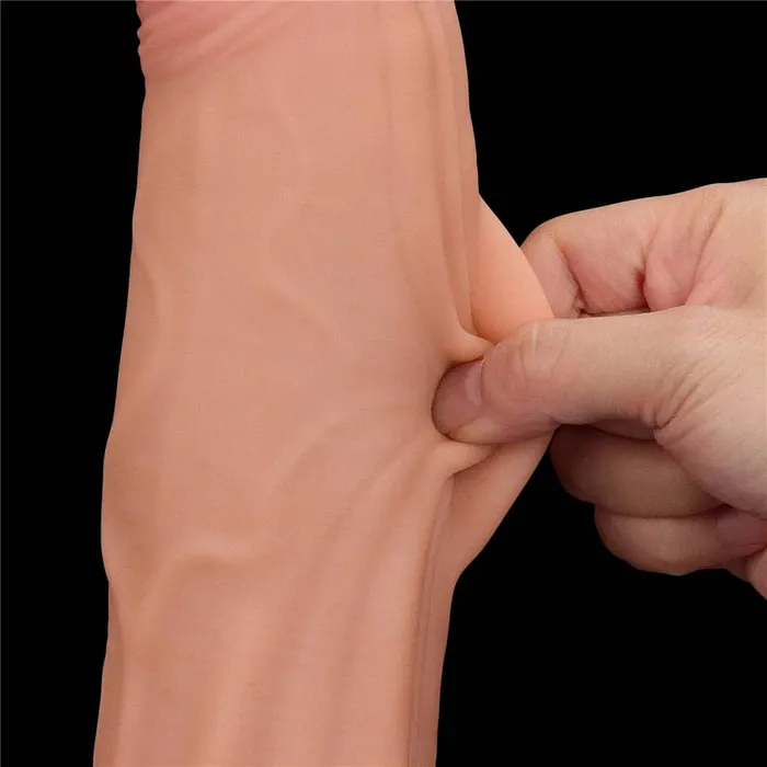 Dildos LOVETOY 12 King Sized Sliding Skin Dual Density Dildo Dong
