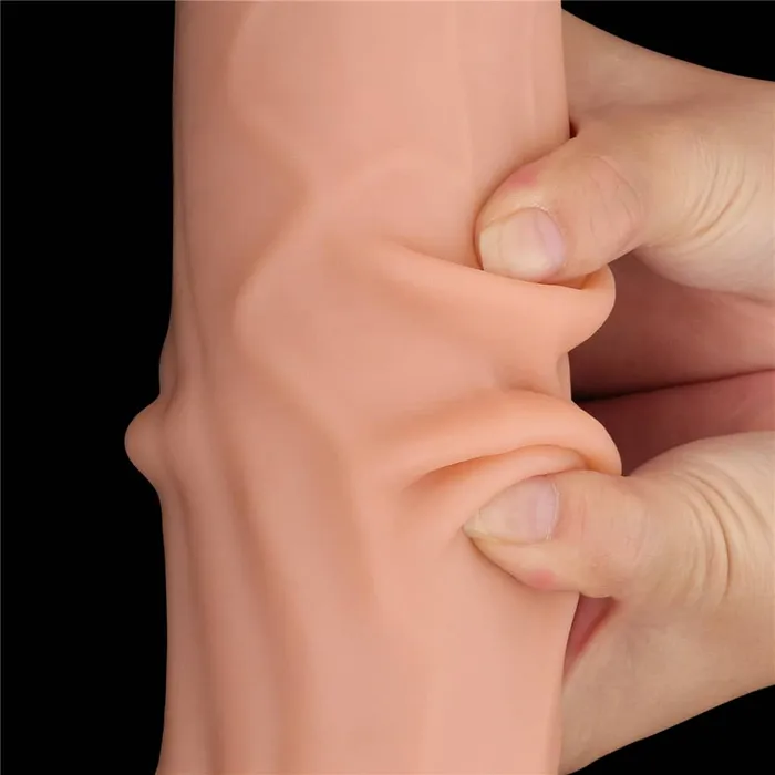 Dildos LOVETOY 12 King Sized Sliding Skin Dual Density Dildo Dong