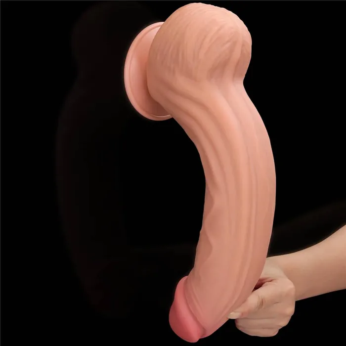 Dildos LOVETOY 12 King Sized Sliding Skin Dual Density Dildo Dong