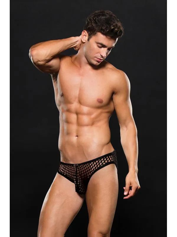 Envy Modern Fishnet Bikini Black LXL Calvista Anal