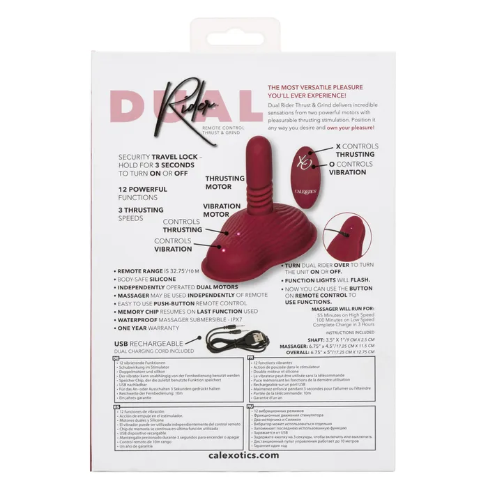 Female Sex Toys CalExotics Dual Rider Remote Control Thrust and Grind