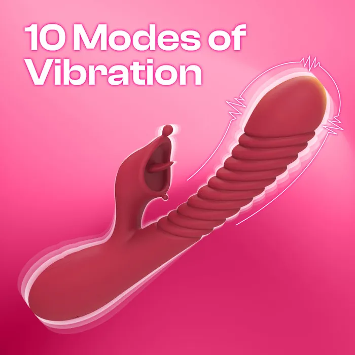 Female Sex Toys FRISKY BUSINESS SG Marry Mirage Dual Vibrator with Licking Tongue