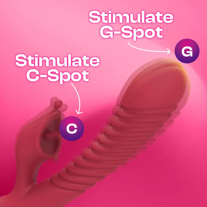 Female Sex Toys FRISKY BUSINESS SG Marry Mirage Dual Vibrator with Licking Tongue