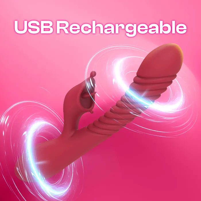 Female Sex Toys FRISKY BUSINESS SG Marry Mirage Dual Vibrator with Licking Tongue