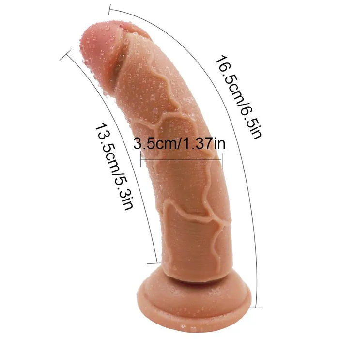 Female Sex Toys HEXHER Double Layers Liquid Silicone Dildo 65in