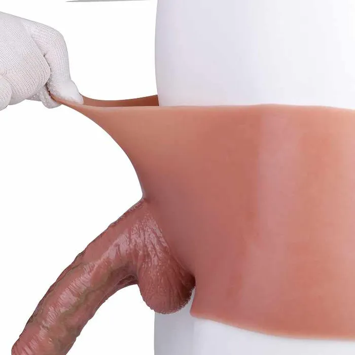 Female Sex Toys Safystyle WATCH VIDEO Hallow Strap On Dildo Boxer Penis Sleeve Penis Enlarger Extender for Men