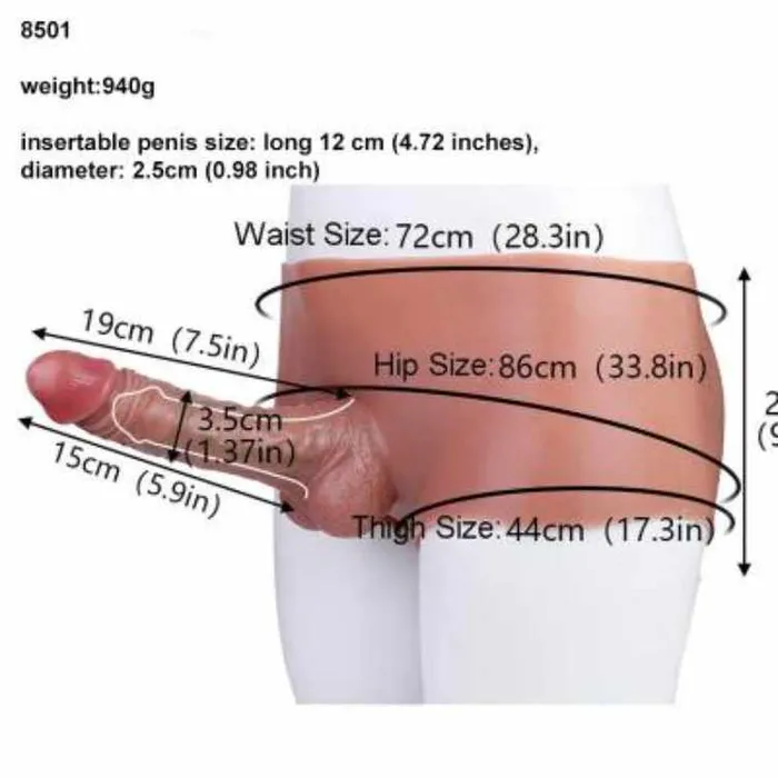 Female Sex Toys Safystyle WATCH VIDEO Hallow Strap On Dildo Boxer Penis Sleeve Penis Enlarger Extender for Men