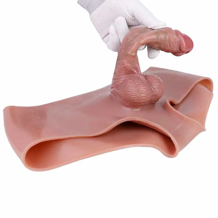 Female Sex Toys Safystyle WATCH VIDEO Hallow Strap On Dildo Boxer Penis Sleeve Penis Enlarger Extender for Men