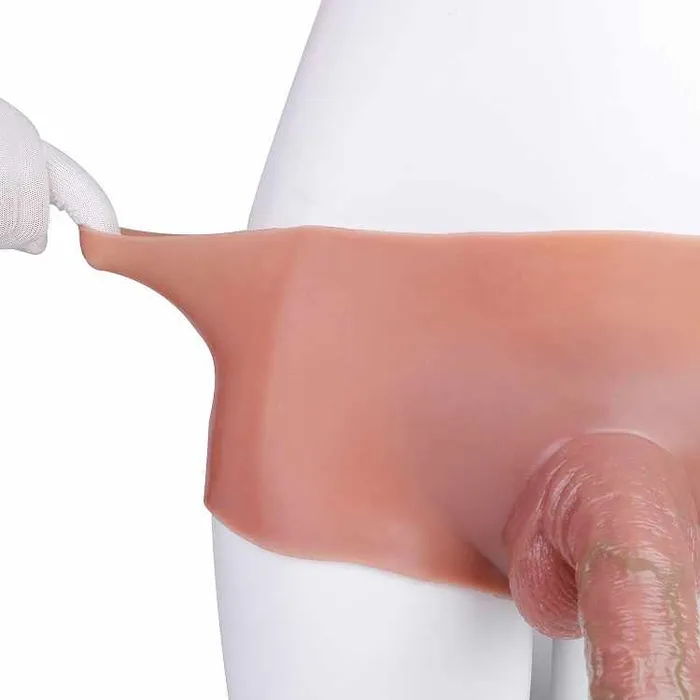 Female Sex Toys Safystyle WATCH VIDEO Hallow Strap On Dildo Boxer Penis Sleeve Penis Enlarger Extender for Men