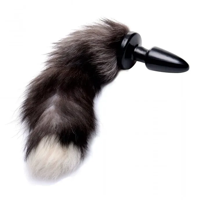 Fox Tail Anal Plug Black XR Brands Anal