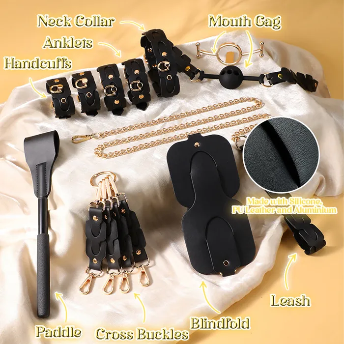 FRISKY BUSINESS SG Control Bond BDSM 9 Pcs Set With Passcode Box Female Sex Toys
