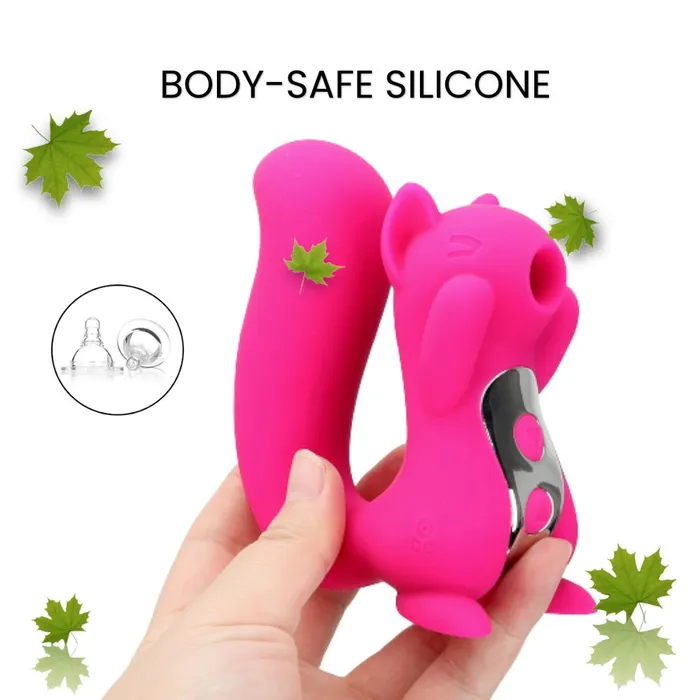 FRISKY BUSINESS SG Female Sex Toys The Squirrel 2 in 1 Clitoris Sucking Vibrator