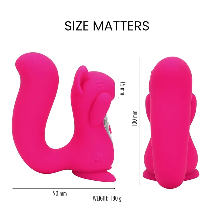 FRISKY BUSINESS SG Female Sex Toys The Squirrel 2 in 1 Clitoris Sucking Vibrator
