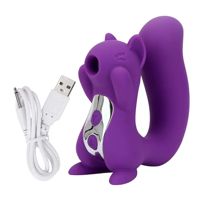 FRISKY BUSINESS SG Female Sex Toys The Squirrel 2 in 1 Clitoris Sucking Vibrator