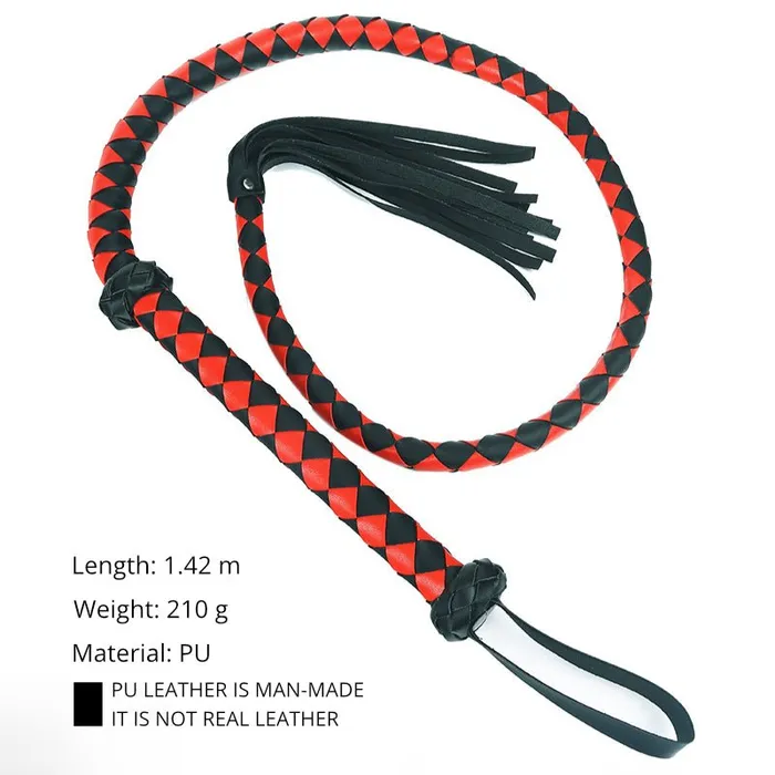 FRISKY BUSINESS SG Restraints BDSM 14 m Long Novelty PU Leather Whip