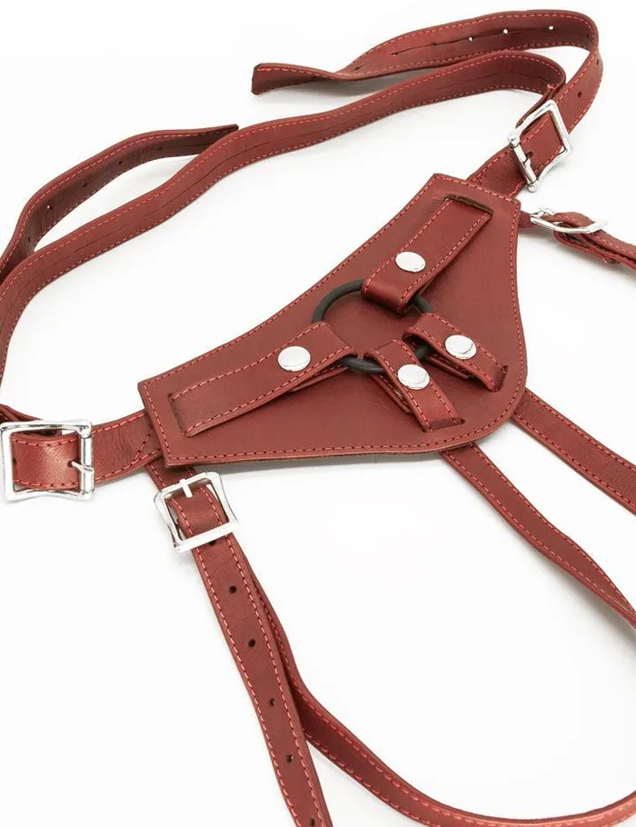 Full Curves Leather Strapon Harness The Stockroom Female Sex Toys