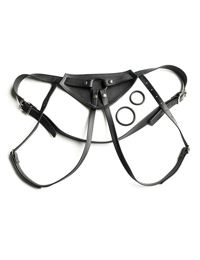Full Curves Leather Strapon Harness The Stockroom Female Sex Toys