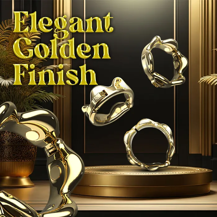 Golden Enthrall Adjustable Zinc Alloy Cock Ring FRISKY BUSINESS SG Male Sex Toys