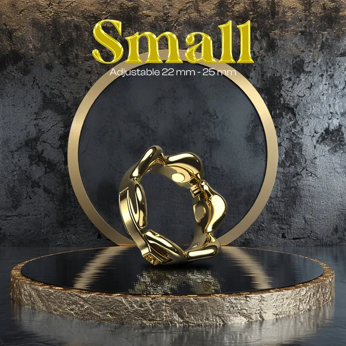 Golden Enthrall Adjustable Zinc Alloy Cock Ring FRISKY BUSINESS SG Male Sex Toys