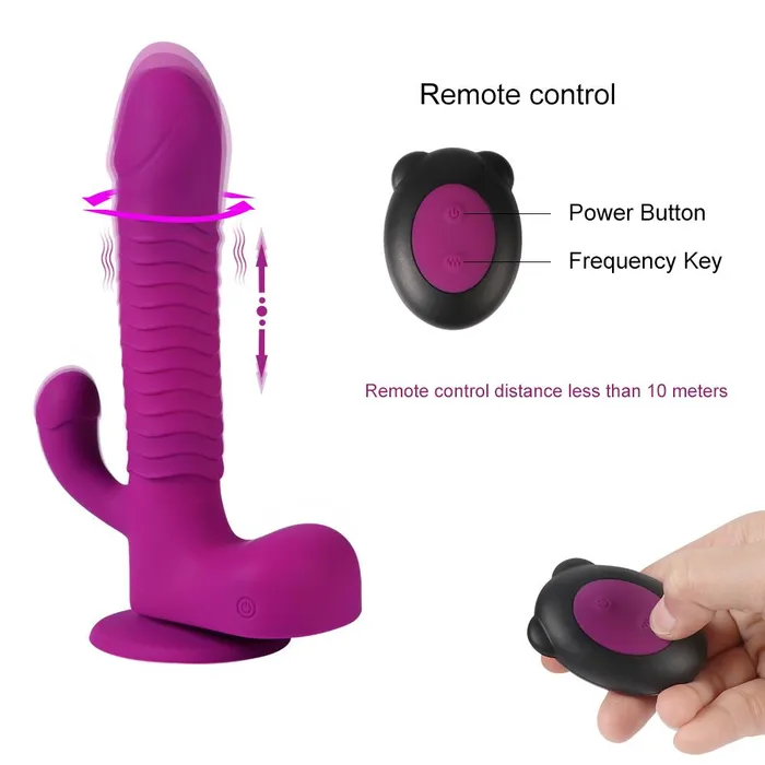 HEXHER Remote Control 6 Modes Rotary Clitoral Vibrator Female Sex Toys