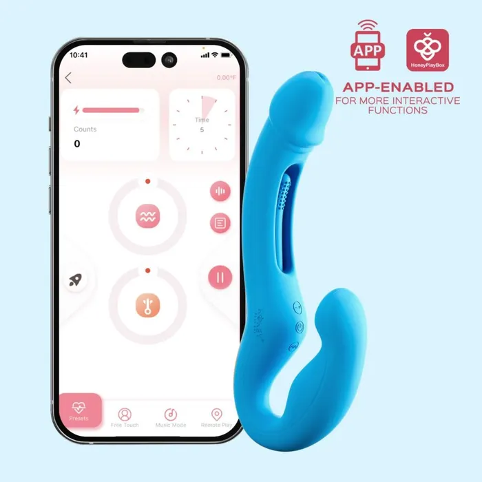 Honey Play Box Female Sex Toys Harmony Duo AppEnabled Strapless Strap On