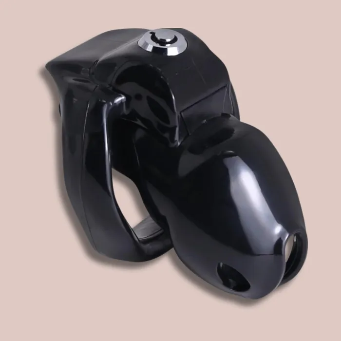 HT V5 Black Chastity Cage New Lock Design House of Chastity Male Sex Toys