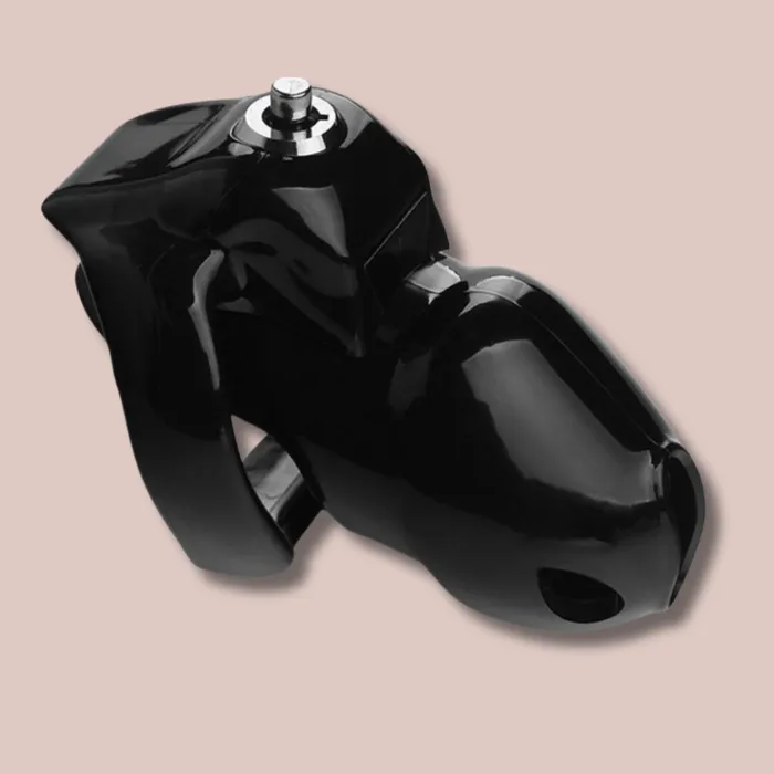 HT V5 Black Chastity Cage New Lock Design House of Chastity Male Sex Toys
