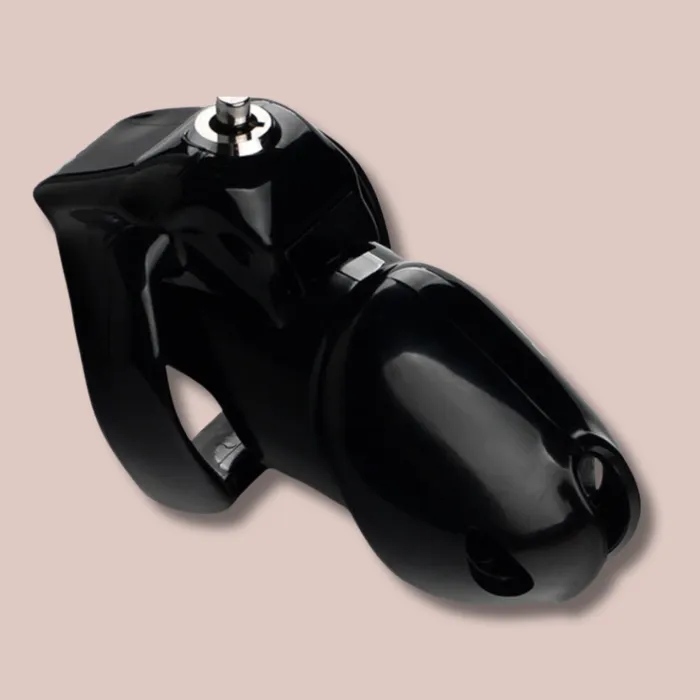 HT V5 Black Chastity Cage New Lock Design House of Chastity Male Sex Toys