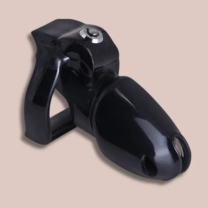 HT V5 Black Chastity Cage New Lock Design House of Chastity Male Sex Toys