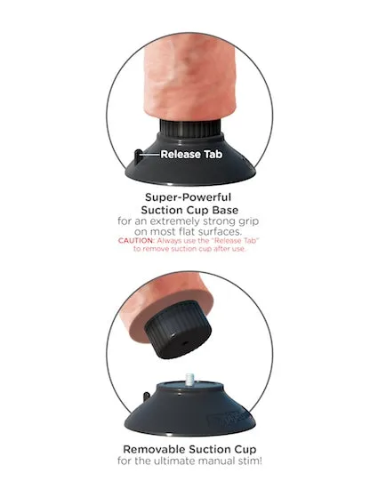 King Cock 10inch Vibrating Cock with Balls Flesh Calvista Dildos