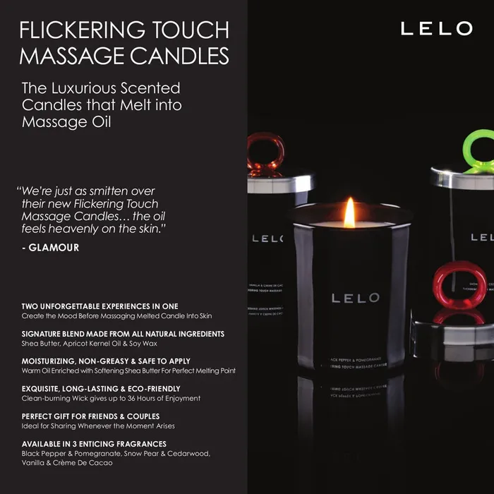 LELO Flickering Touch Massage Candle Vanilla Crme De Cacao Lelo Vibrators